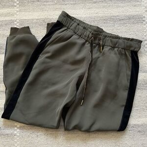 Lululemon Special Edition On The Fly Joggers Green Velvet Stripe Size Medium